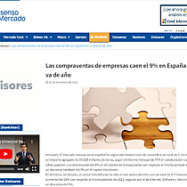 Las compraventas de empresas caen el 9% en Espaa en lo que va de ao